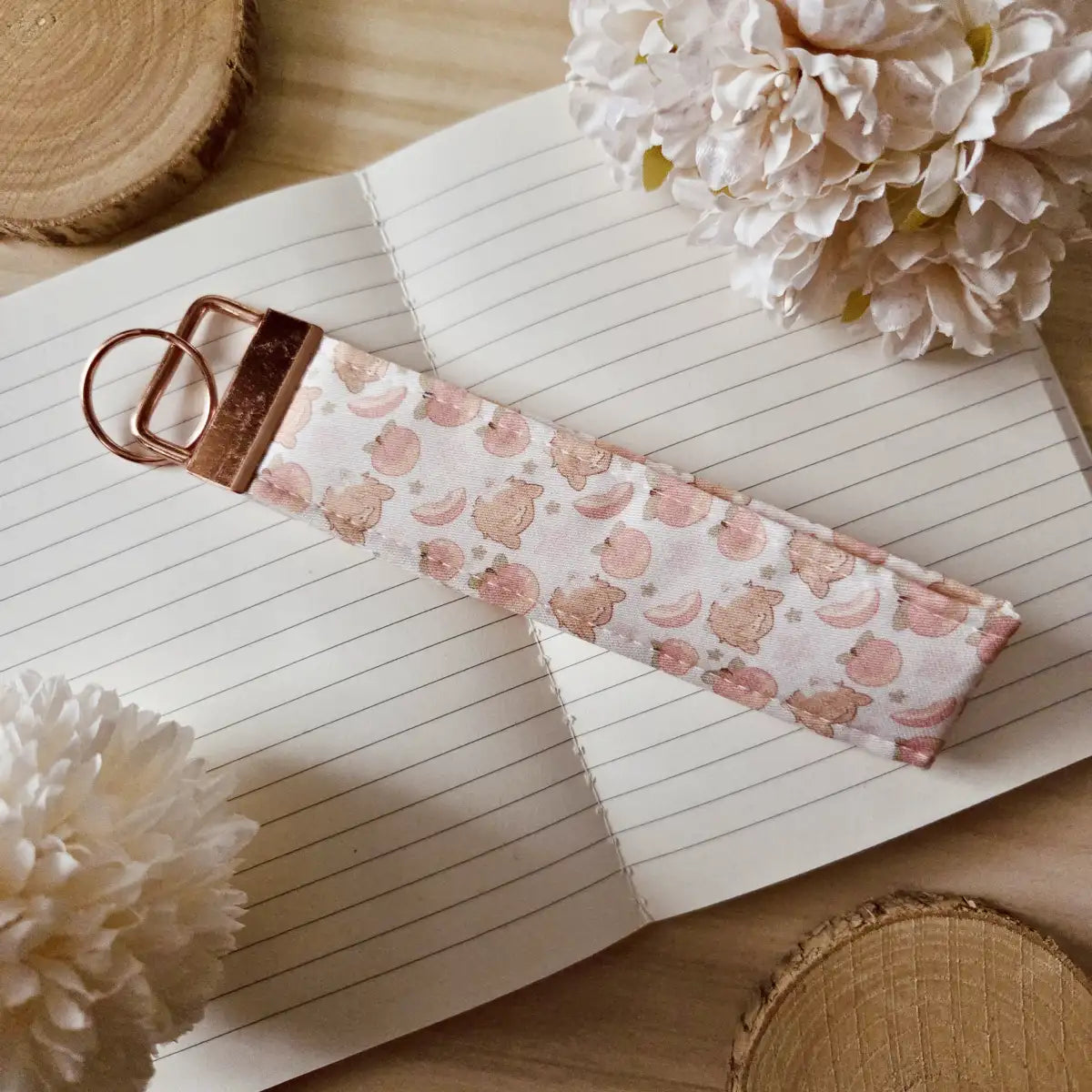 Keychain wristlet - Lovely Orchard
