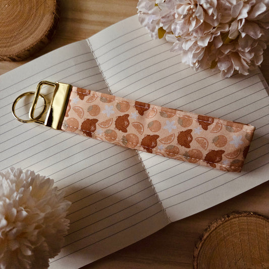 Keychain wristlet - Lovely Orchard ❘ Lovely Orange