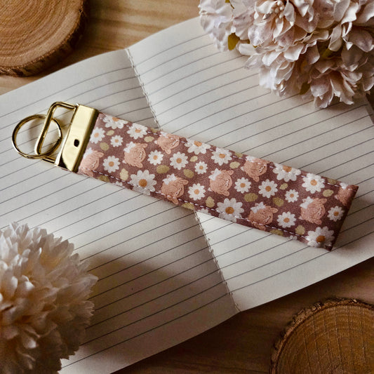 Keychain wristlet - Flourishing Dreams ❘ Daisies