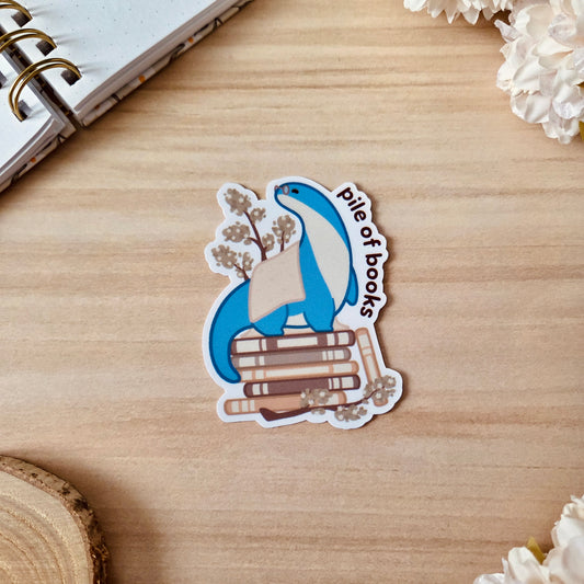 Kiss Cut Sticker - Pile of books