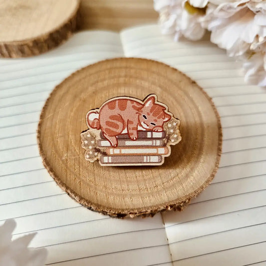 wooden pin - Bookish Friends