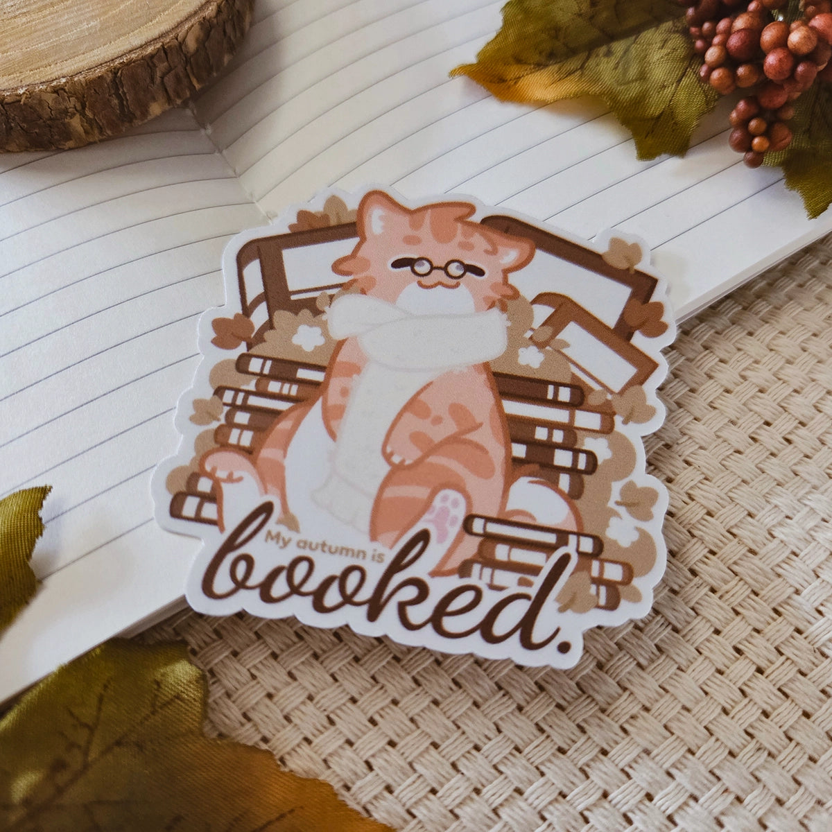 Kiss Cut Sticker - My autumn is booked