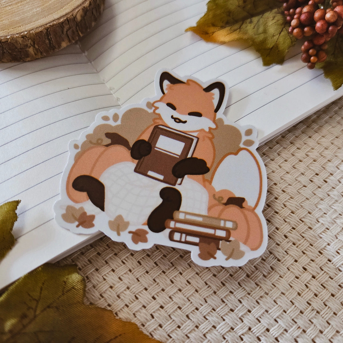 Kiss Cut Sticker - Calm bookish nights
