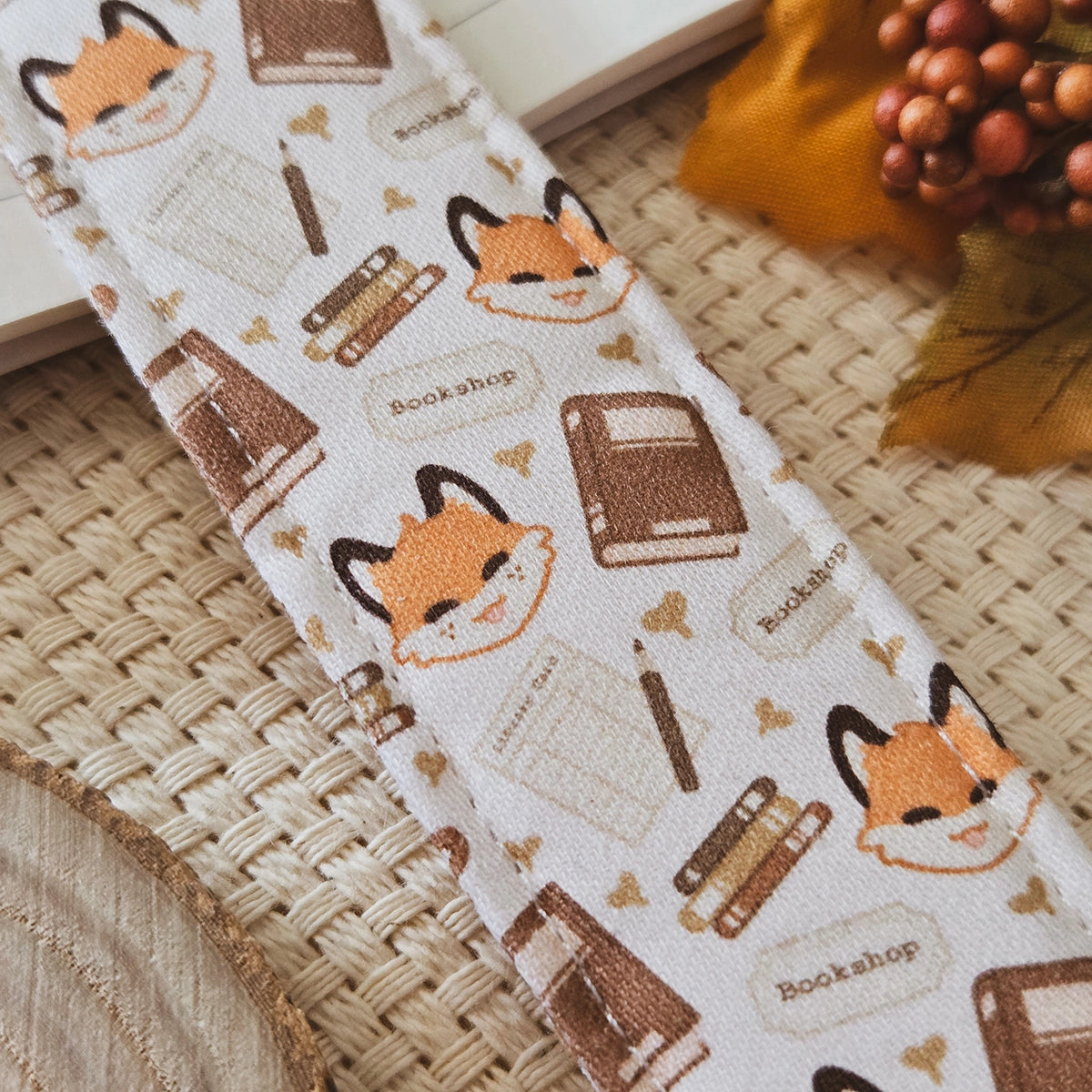 Schlüsselband aus 100% Baumwolle - Cozy bookish moments