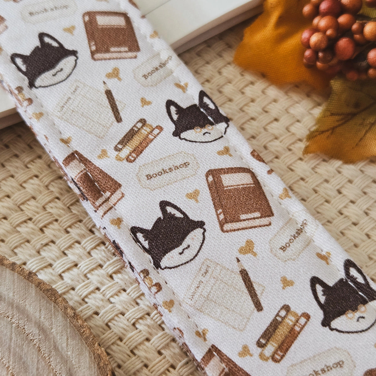 Schlüsselband aus 100% Baumwolle - Cozy bookish moments