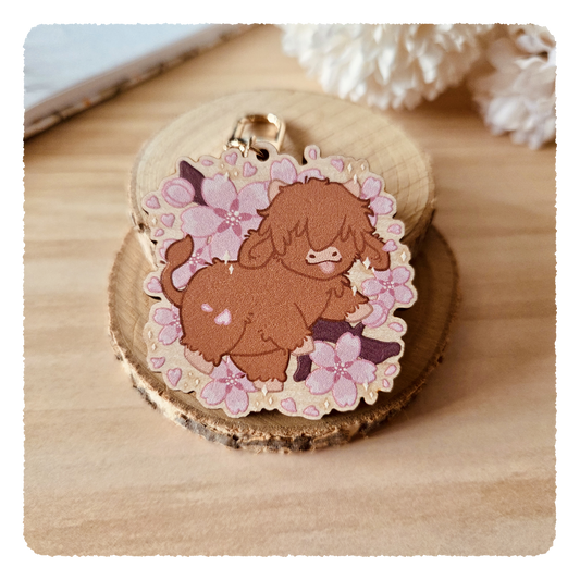 wooden charm - Cherry Blossom Friends I Harvey
