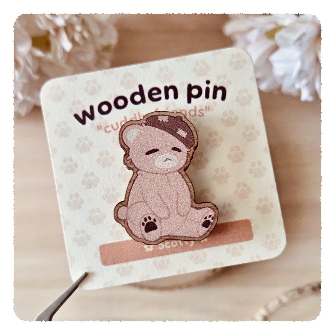 wooden pin - Cuddly Friends I Scotty