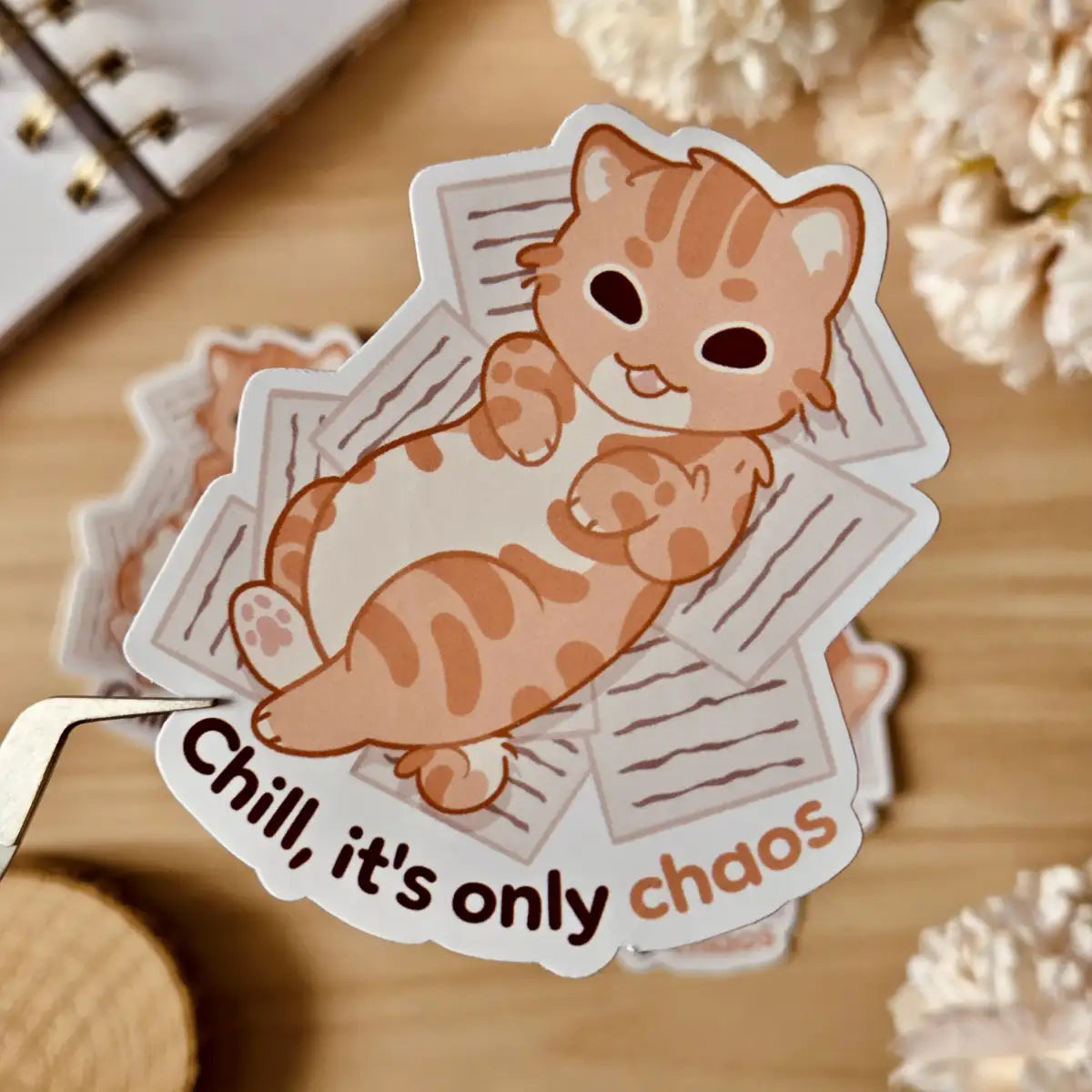Kiss Cut Sticker - Chill it's only chaos