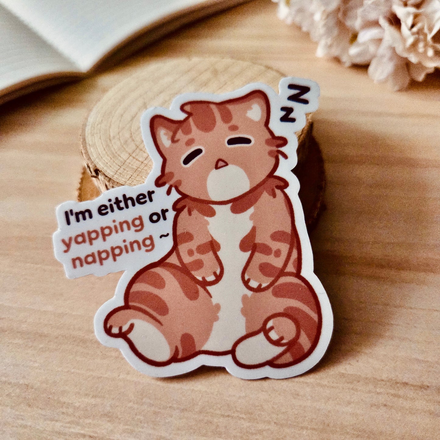 Kiss Cut Sticker - Yapping or napping