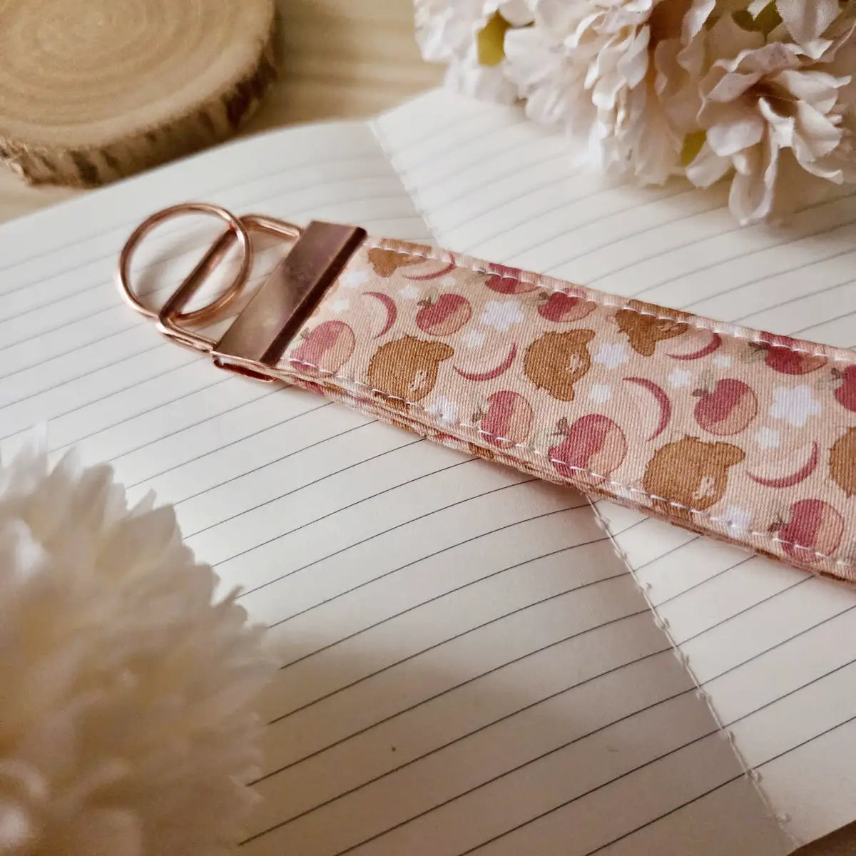 Keychain wristlet - Lovely Orchard