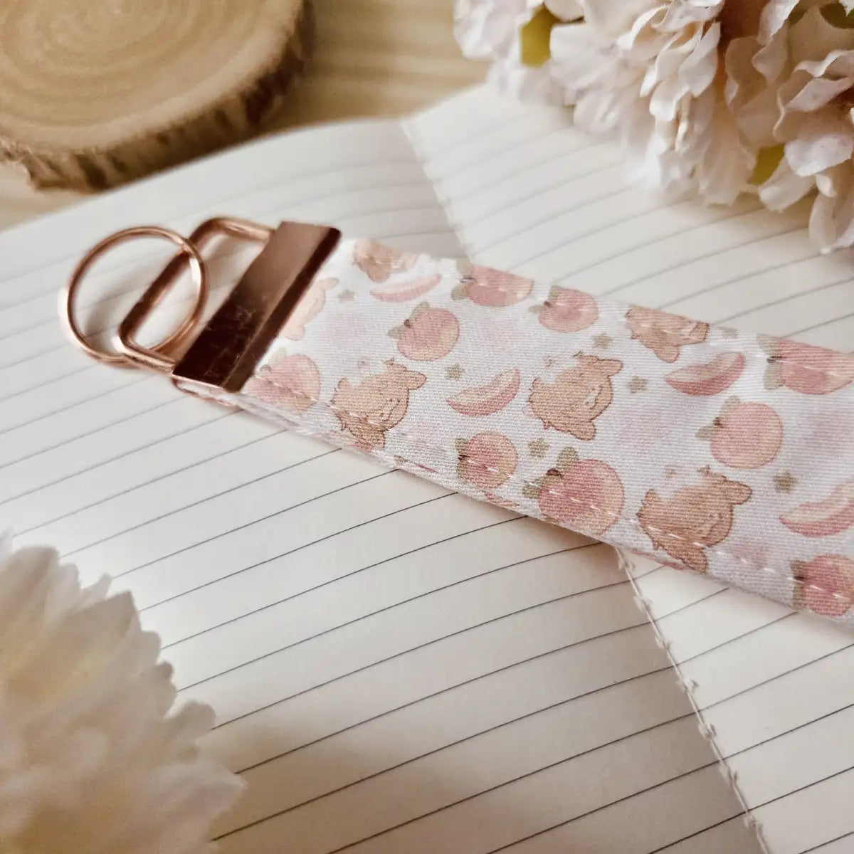 Keychain wristlet - Lovely Orchard