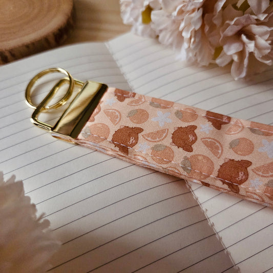 Keychain wristlet - Lovely Orchard ❘ Lovely Orange