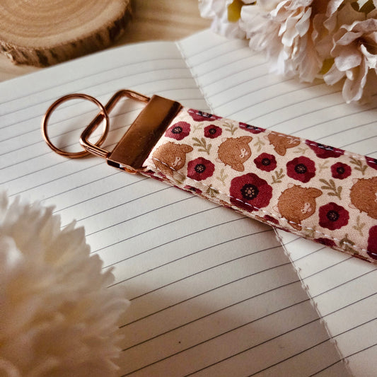Keychain wristlet - Flourishing Dreams ❘ Poppies