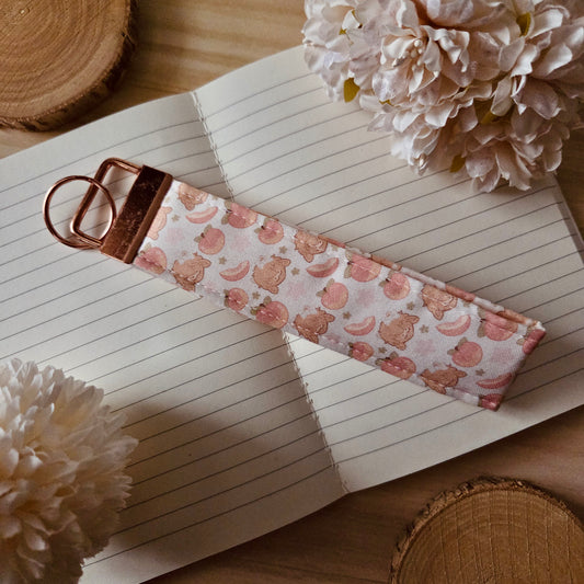 Keychain wristlet - Lovely Orchard ❘ Lovely Peach