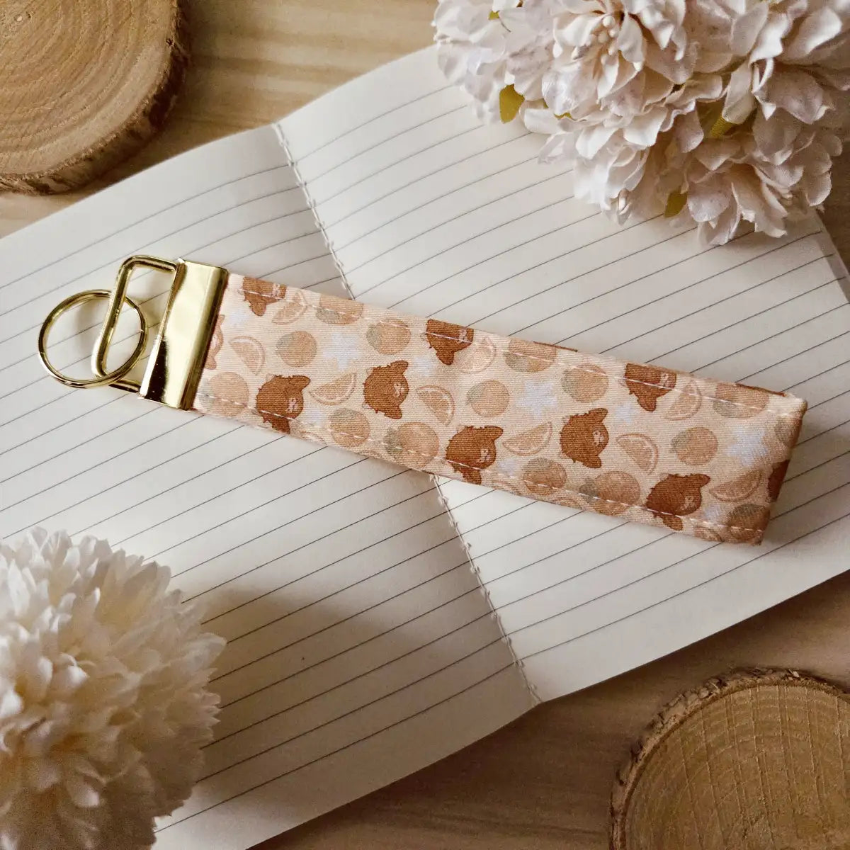 Keychain wristlet - Lovely Orchard