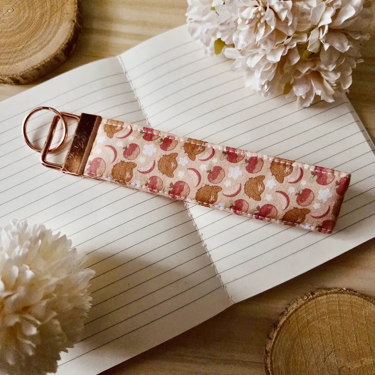 Keychain wristlet - Lovely Orchard