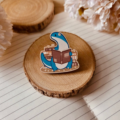 wooden pin - Flowers & Books ❘ Blind Bag