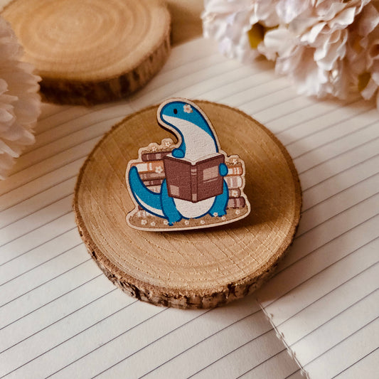 wooden pin - Flowers & Books ❘ Blind Bag