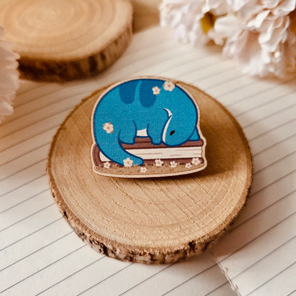 wooden pin - Flowers & Books ❘ Blind Bag