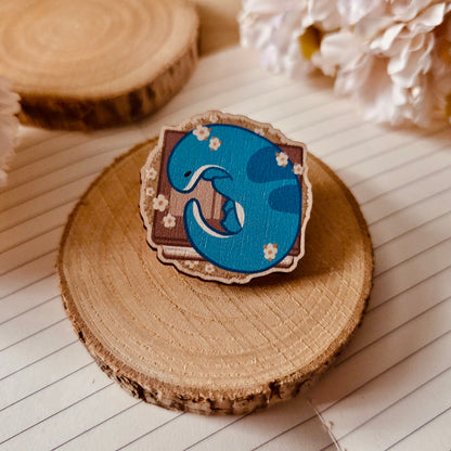 wooden pin - Flowers & Books ❘ Blind Bag