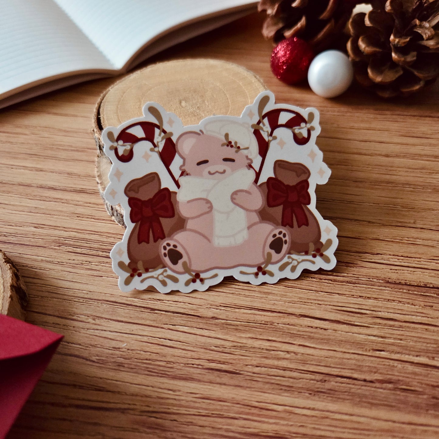 Kiss Cut Sticker - Beary Christmas