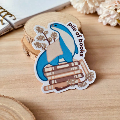 Kiss Cut Sticker - Pile of books