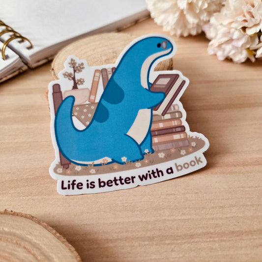 Kiss Cut Sticker - Life is better with a book ❘ Rolf