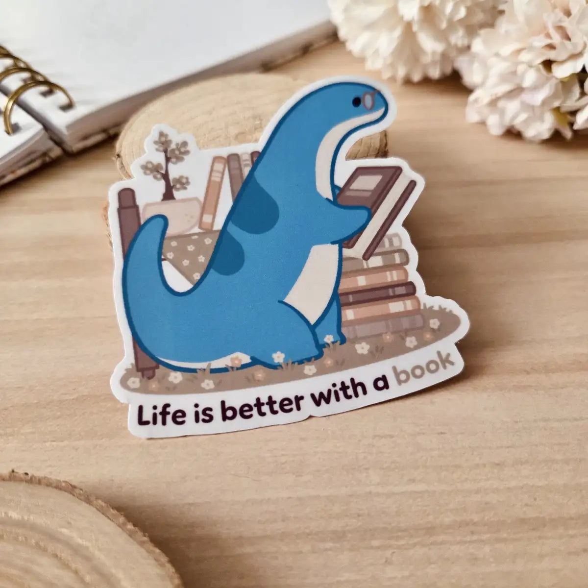 Kiss Cut Sticker - Life is better with a book