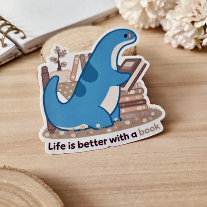 Kiss Cut Sticker - Life is better with a book
