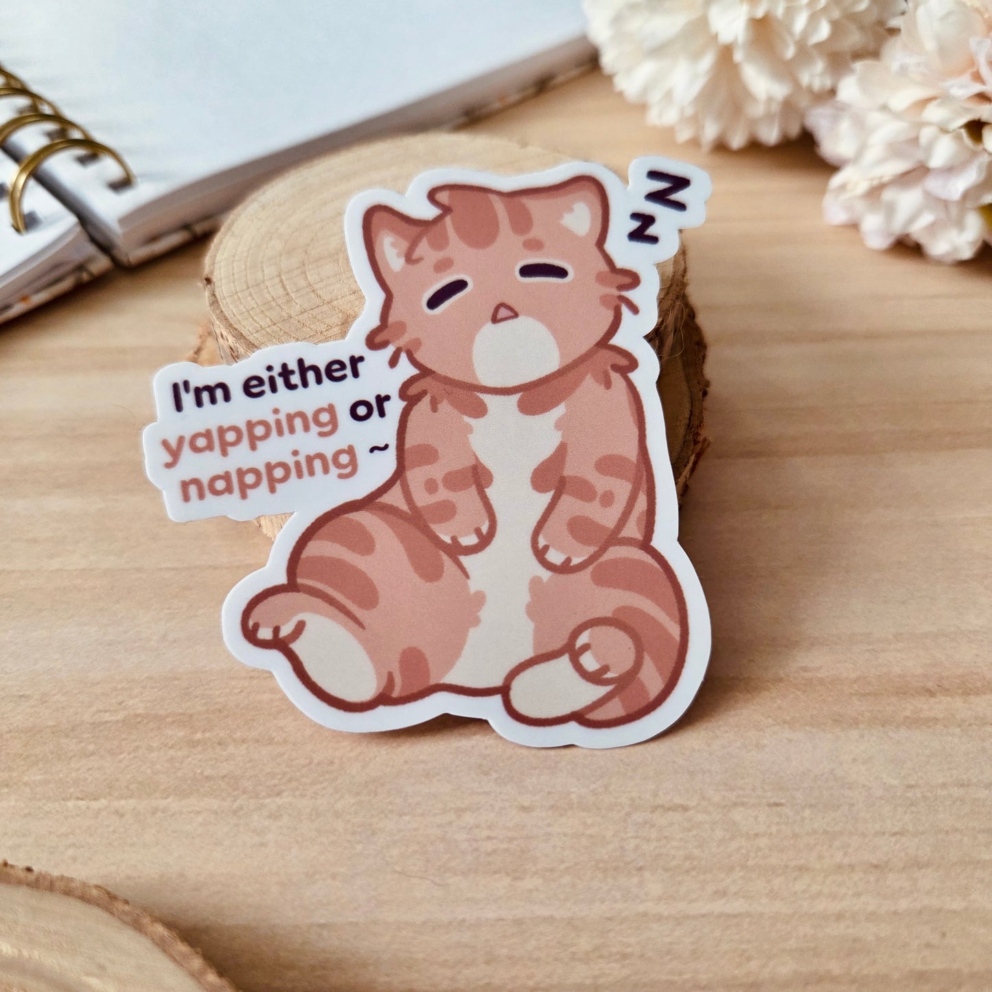 Kiss Cut Sticker - Yapping or napping