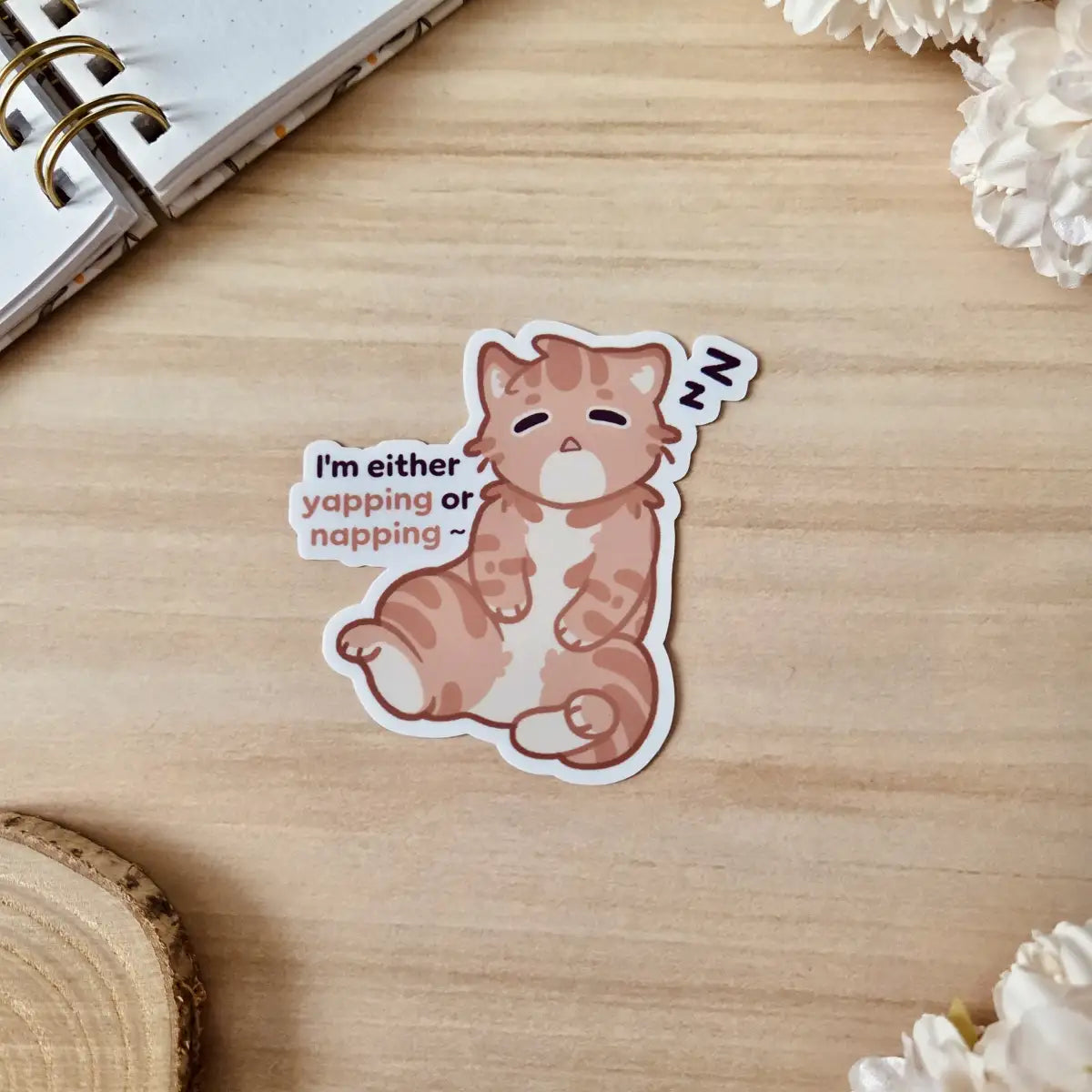 Kiss Cut Sticker - Yapping or napping