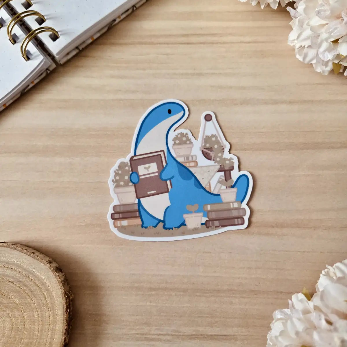 Kiss Cut Sticker - Plants & Books