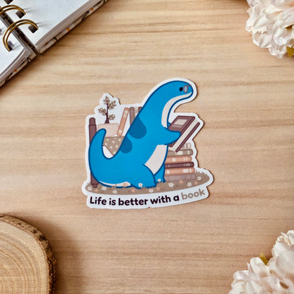 Kiss Cut Sticker - Life is better with a book ❘ Rolf