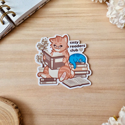 Kiss Cut Sticker - Cozy readers club