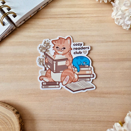 Kiss Cut Sticker - Cozy readers club