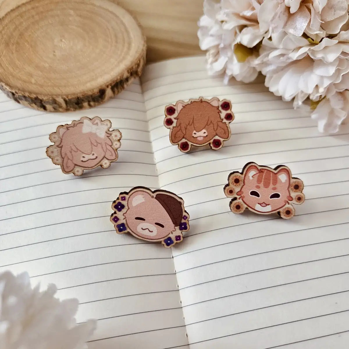 wooden pin - Flourishing Dreams