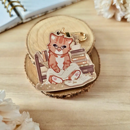 wooden charm - Life is better with a book