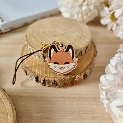 wooden charm - Fox friends