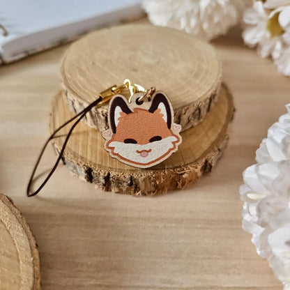 wooden charm - Fox friends