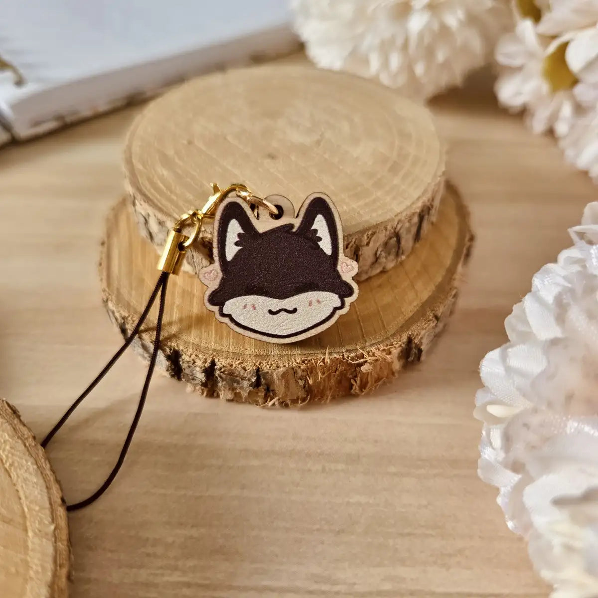 wooden charm - Fox friends