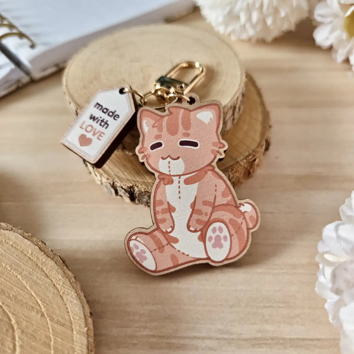 wooden charm - Cuddly Friends