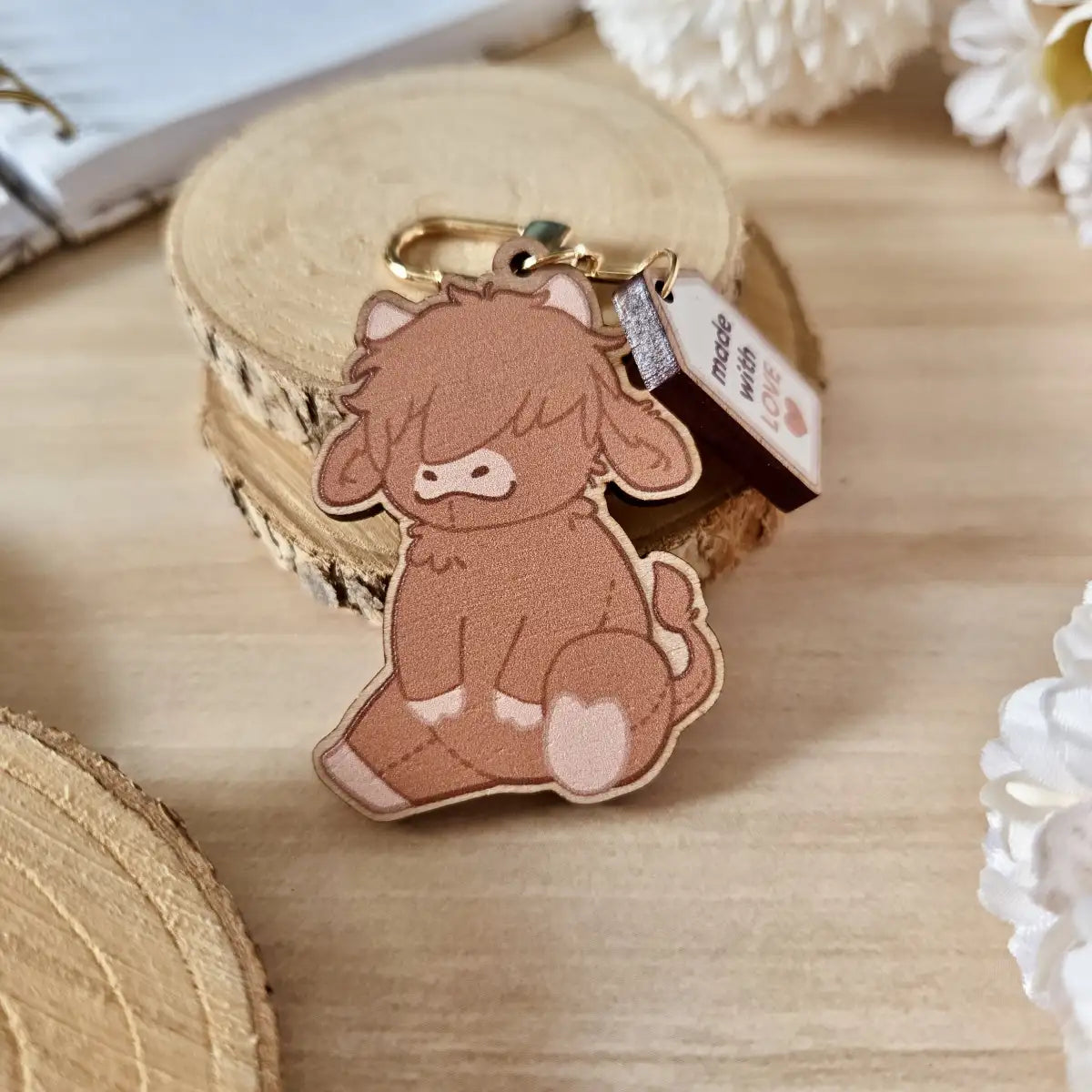 wooden charm - Cuddly Friends