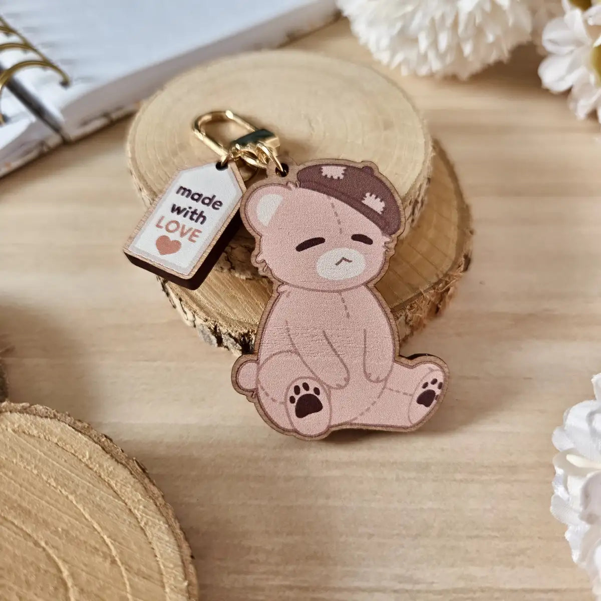 wooden charm - Cuddly Friends
