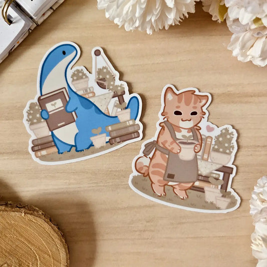 Kiss Cut Sticker - Plants & Books