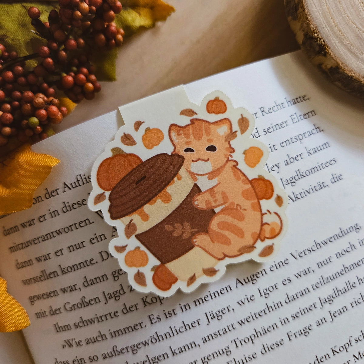 Pumpkin Spice & everything nice I Magnetisches Lesezeichen