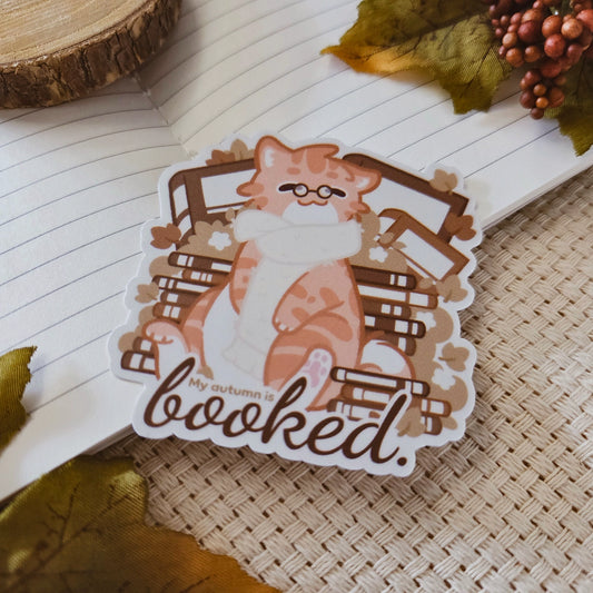 Kiss Cut Sticker - My autumn is booked