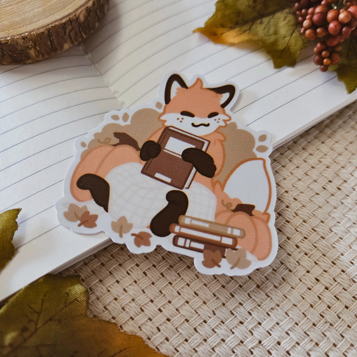 Kiss Cut Sticker - Calm bookish nights