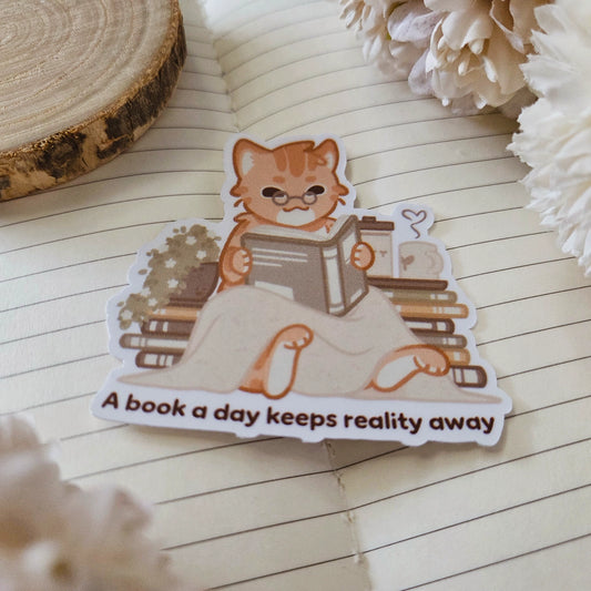 Kiss Cut Sticker - Bookish friends