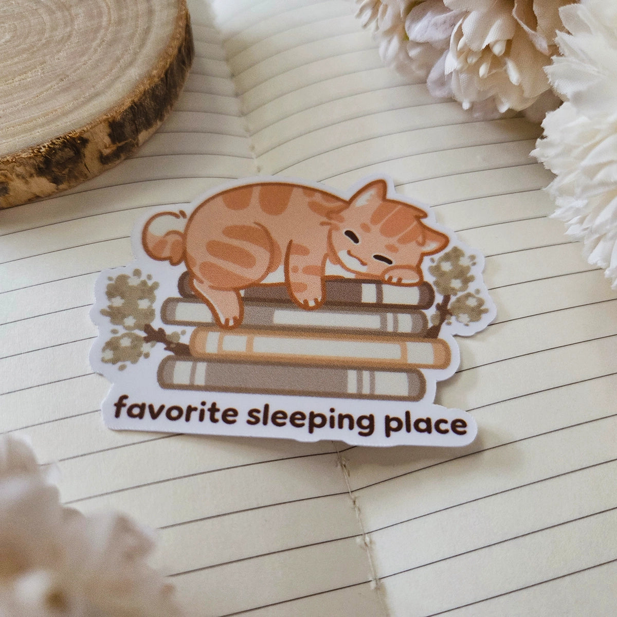 Kiss Cut Sticker - Bookish friends