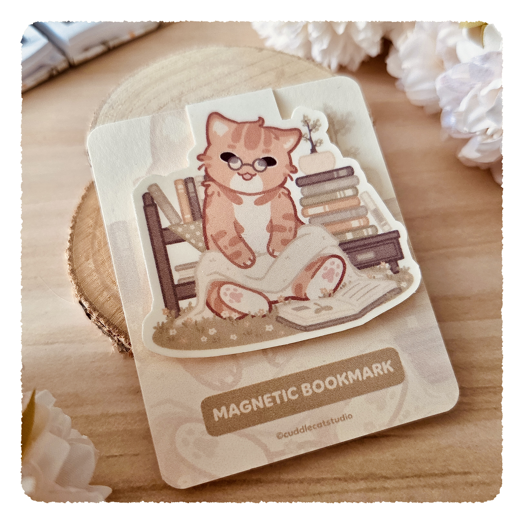 magnetic bookmark - Life is better with a book